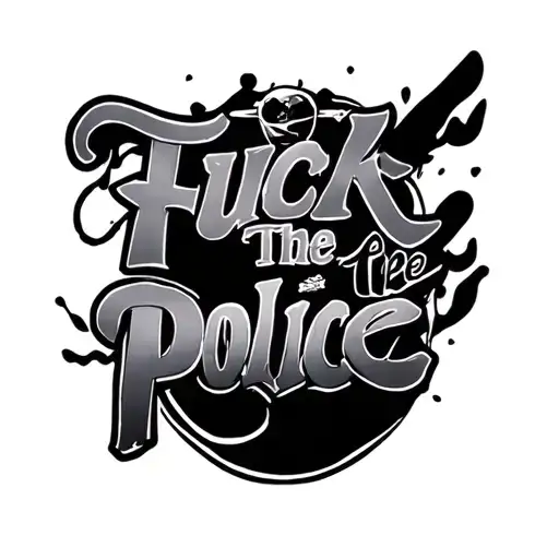 Fuck The Police tattoo design idea