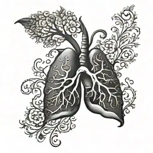 Lung tattoo design idea