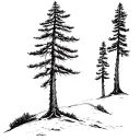 ponderosa pine tree tattoo design idea