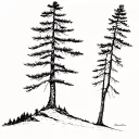 ponderosa pine tree tattoo design idea