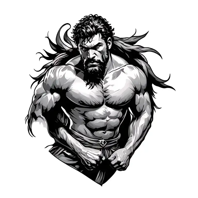 Milo of Croton wrestling  tattoo design idea