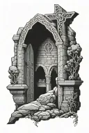 the empty tomb tattoo design idea