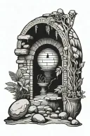 the empty tomb tattoo design idea