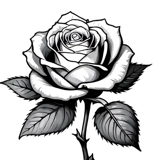 rose with 999 incorporated representing tattoo design idea