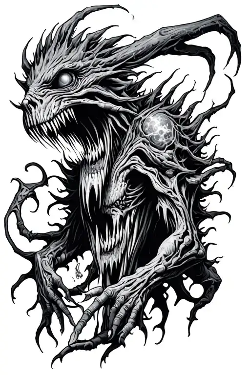Cosmic Horror monster tattoo design idea