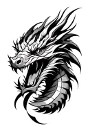 tribal dragon head tattoo tattoo design idea