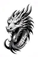 tribal dragon head tattoo tattoo design idea