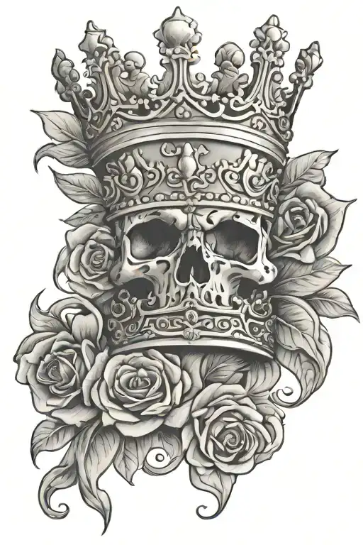 name Jose Miguel with a crown at the end tattoo design idea