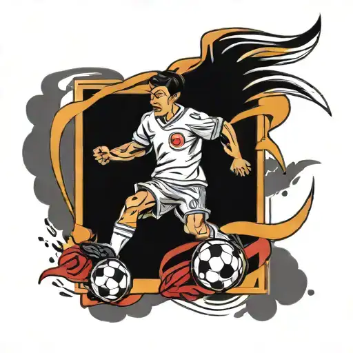 soccer and peru tattoo design idea