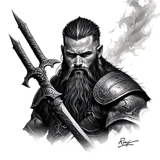 Ragnar Lothbrok tattoo design idea