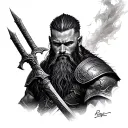 Ragnar Lothbrok tattoo design idea