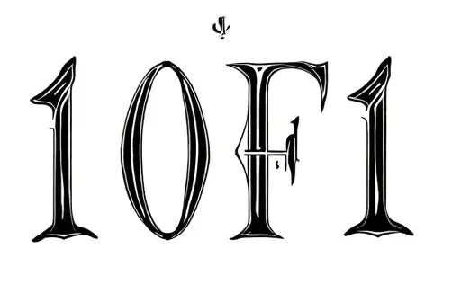 "1OF1" tattoo design idea