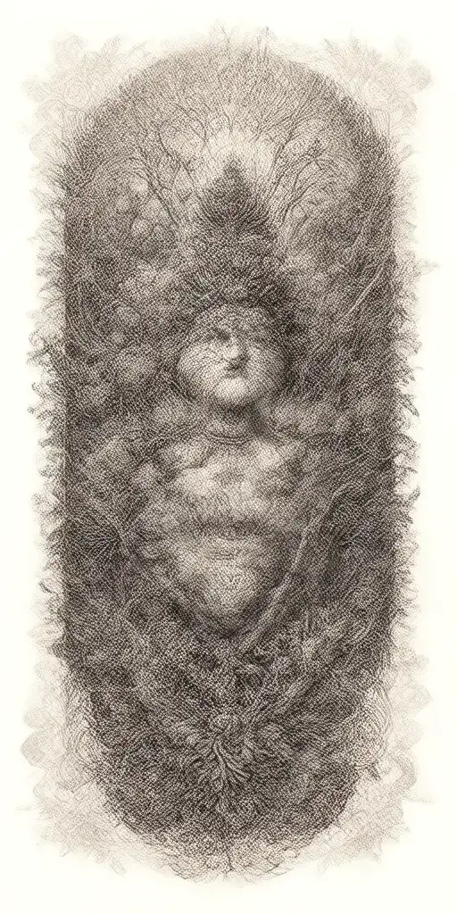 budism symbols that are uncommon. focus on nature, scenery and being grounded while on a spiritual journey tattoo design idea