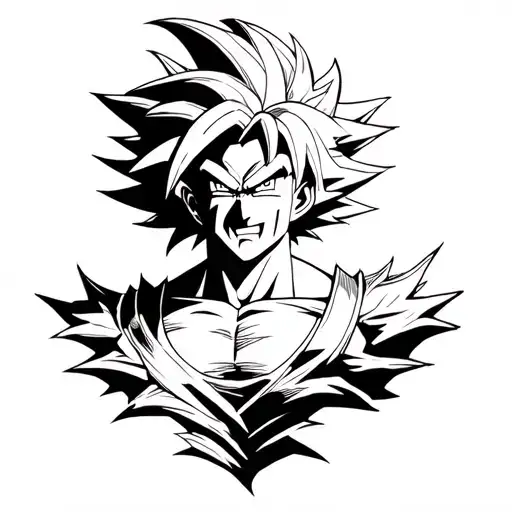 dragon ball z broly  tattoo design idea