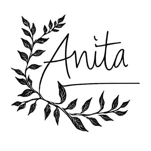 "Anita" Wind and leaves growing tattoo design idea