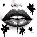 Lip tattoo design idea