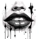 Lip tattoo design idea