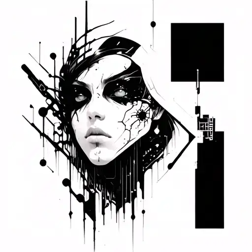 cyberpunk tattoo design idea