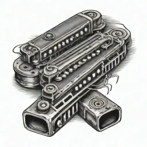 Styrian harmonica tattoo design idea