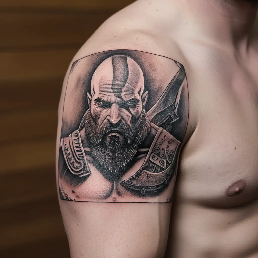God of war kratos tattoo design idea