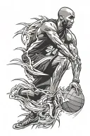 Kobe Bryant inspired black mamba tattoo design idea