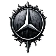 Mercedes logo inside Buick logo tattoo design idea