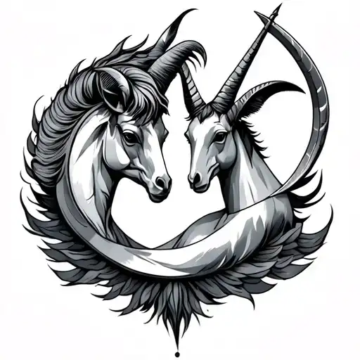Sagittarius And Aries tattoo design idea