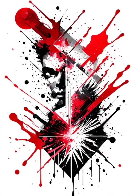 Geometric mystical nature tattoo design idea