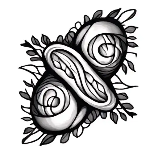 2 peas in one pod trust connection tunes tattoo design idea