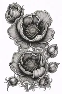 poppy flowers dopamine god is greater than the highs and lows tattoo design idea