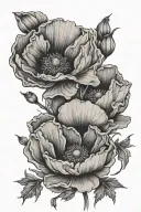 poppy flowers dopamine god is greater than the highs and lows tattoo design idea