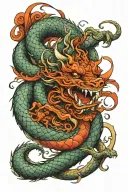 Dragon Wrapped Around Arm tattoo design idea