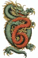 Dragon Wrapped Around Arm tattoo design idea