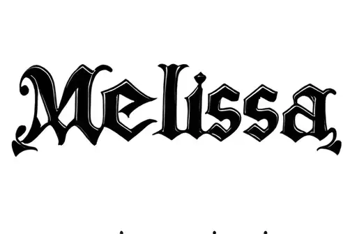 "Melissa" tattoo design idea