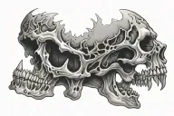 Lower jaw skull tattoo design idea