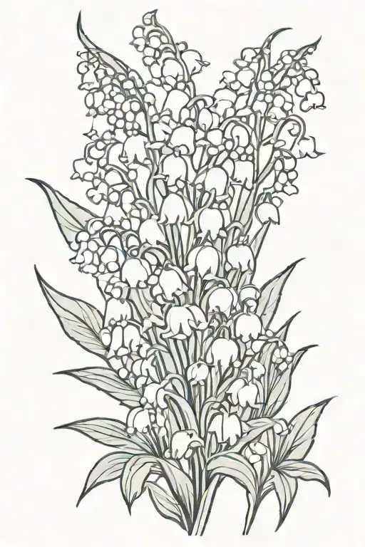 Lilly of the valley Rosario   tattoo design idea
