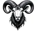 ram horns tattoo design idea
