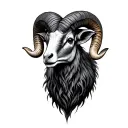 ram horns tattoo design idea
