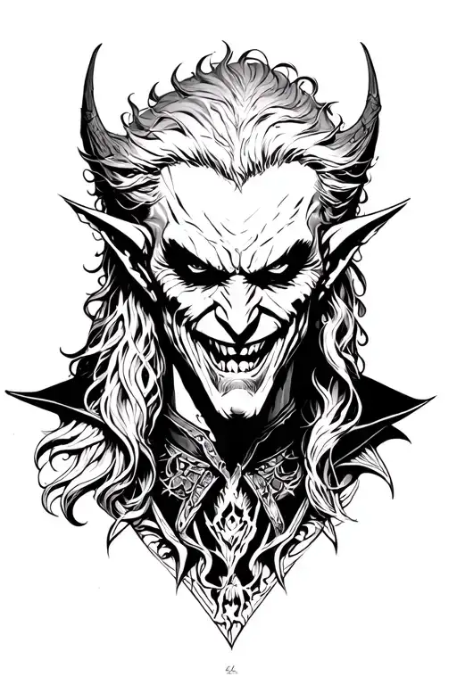 green Goblin king tattoo design idea
