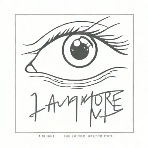 text "i am more than what hurt me" with eyes cries tattoo design idea