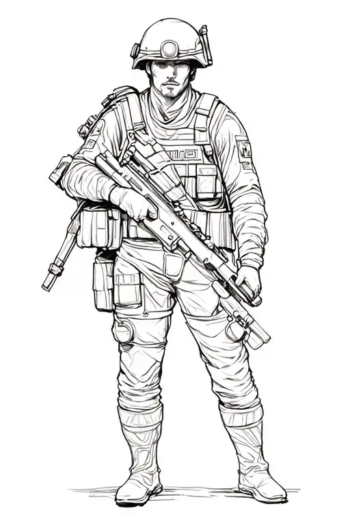 soldier tattoo design idea