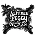 about I immigrated to California, with name ALFRED, PEGGY, ROGAN tattoo design idea