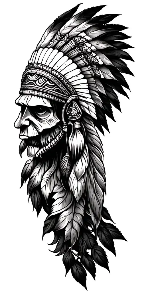 Create a tattoo featuring subtle references to woodworking, bourbon, indian design tattoo design idea