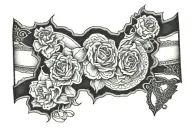 garter belt tattoo design idea