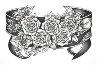 garter belt tattoo design idea