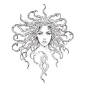african american medusa tattoo design idea
