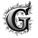 Cursive G tattoo design idea