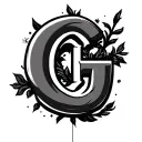 Cursive G tattoo design idea
