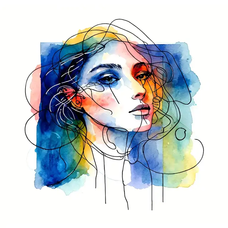 Abstract. lines that point a ways we imagine. picasso. tattoo design idea