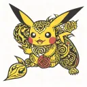 Pikachu tattoo design idea